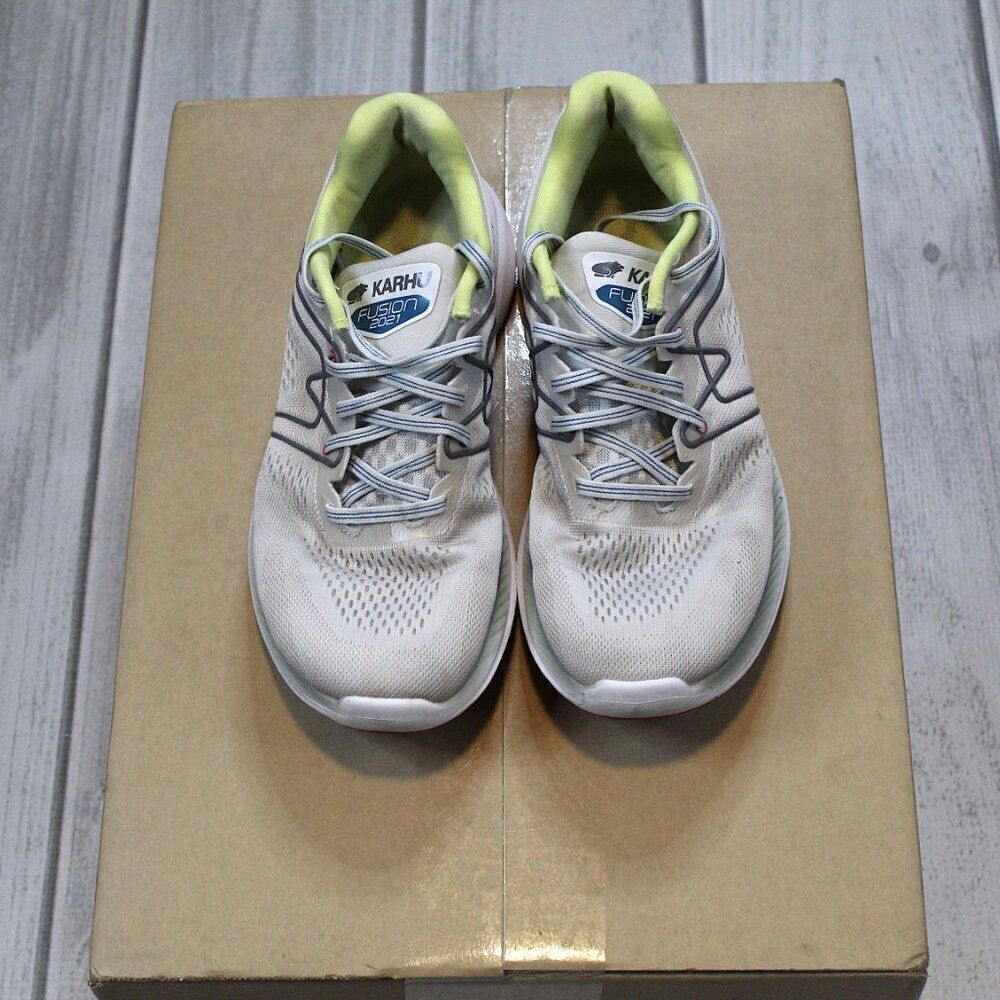 Karhu Women's Fusion Ortix 2021 Athletic Running Shoes Size 7.5 White/Yellow - Picture 6 of 8